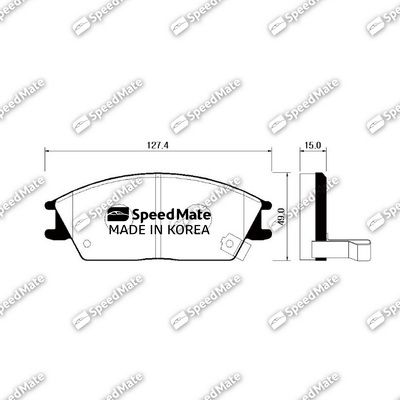 SMBPH003 SpeedMate Комплект тормозных колодок, дисковый тормоз