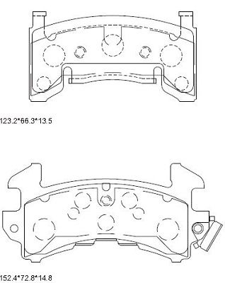 KD6766 ASIMCO Комплект тормозных колодок, дисковый тормоз