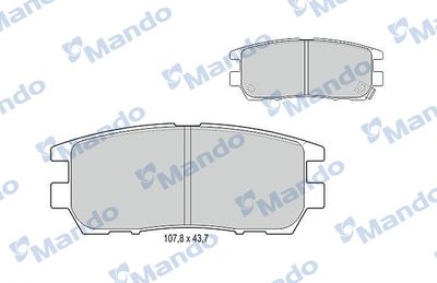 MBF015709 MANDO Комплект тормозных колодок, дисковый тормоз