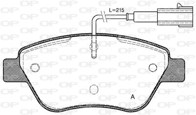 BPA085801 OPEN PARTS Комплект тормозных колодок, дисковый тормоз