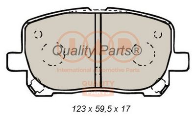 70417083 IAP QUALITY PARTS Комплект тормозных колодок, дисковый тормоз