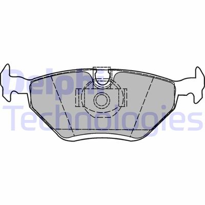 LP1423 DELPHI Комплект тормозных колодок, дисковый тормоз