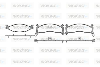 P700302 WOKING Комплект тормозных колодок, дисковый тормоз
