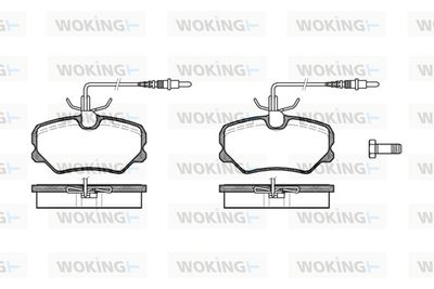 P362312 WOKING Комплект тормозных колодок, дисковый тормоз