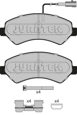 JCP022 JURATEK Комплект тормозных колодок, дисковый тормоз