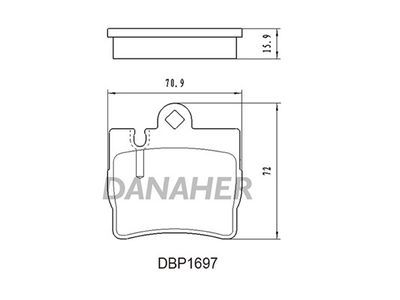 DBP1697 DANAHER Комплект тормозных колодок, дисковый тормоз