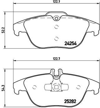 P50104 BREMBO Комплект тормозных колодок, дисковый тормоз