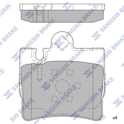 SP2192 Hi-Q Комплект тормозных колодок, дисковый тормоз