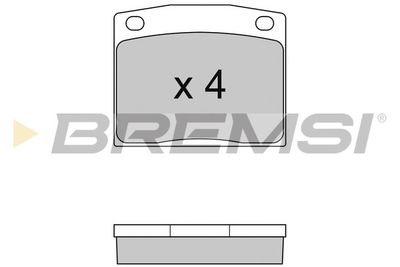 BP2095 BREMSI Комплект тормозных колодок, дисковый тормоз