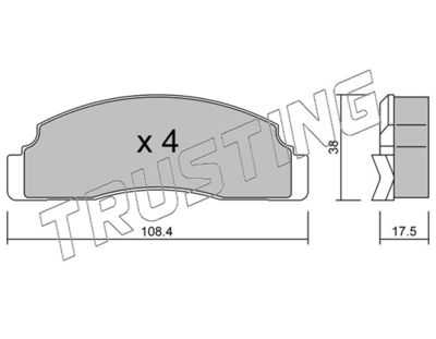 0240 TRUSTING Комплект тормозных колодок, дисковый тормоз