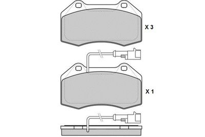 121354 E.T.F. Комплект тормозных колодок, дисковый тормоз