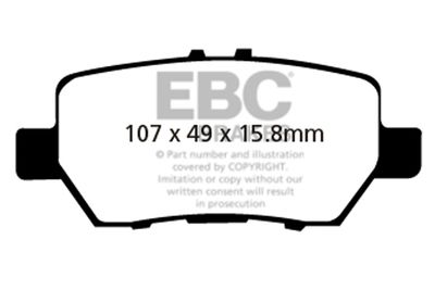 DP1736 EBC Brakes Комплект тормозных колодок, дисковый тормоз