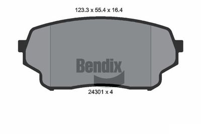 BPD2124 BENDIX Braking Комплект тормозных колодок, дисковый тормоз