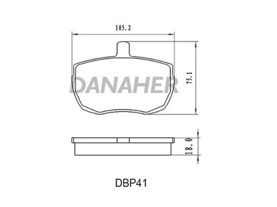 DBP41 DANAHER Комплект тормозных колодок, дисковый тормоз