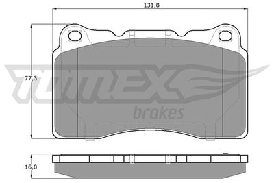 TX17961 TOMEX Brakes Комплект тормозных колодок, дисковый тормоз