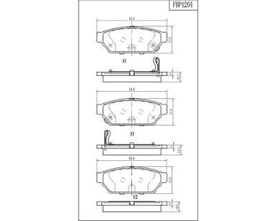 FBP4204 FI.BA Комплект тормозных колодок, дисковый тормоз