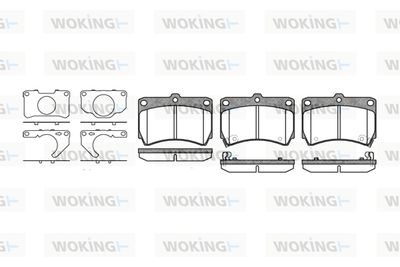 P312332 WOKING Комплект тормозных колодок, дисковый тормоз