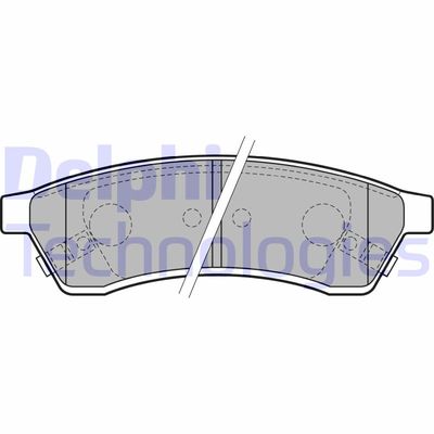 LP2197 DELPHI Комплект тормозных колодок, дисковый тормоз