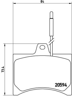 P61007 BREMBO Комплект тормозных колодок, дисковый тормоз
