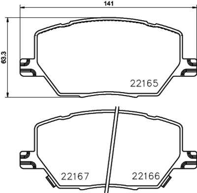 8DB355024711 HELLA PAGID Комплект тормозных колодок, дисковый тормоз