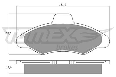 TX1082 TOMEX Brakes Комплект тормозных колодок, дисковый тормоз