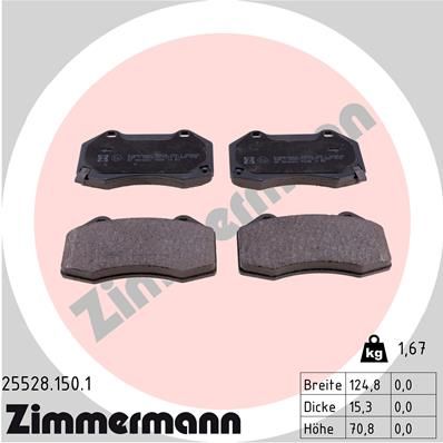 255281501 ZIMMERMANN Комплект тормозных колодок, дисковый тормоз