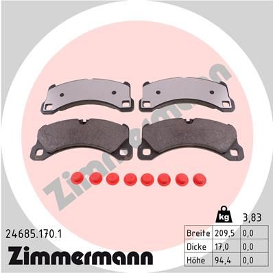 246851701 ZIMMERMANN Комплект тормозных колодок, дисковый тормоз