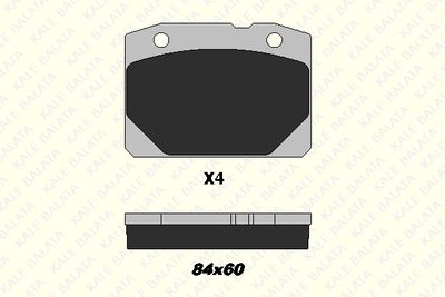 2016616004 KALE Комплект тормозных колодок, дисковый тормоз