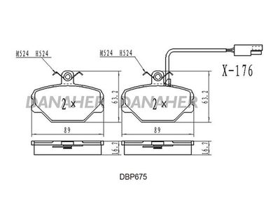 DBP675 DANAHER Комплект тормозных колодок, дисковый тормоз