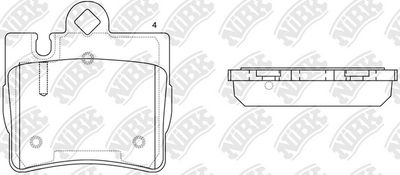 PN0200W NiBK Комплект тормозных колодок, дисковый тормоз