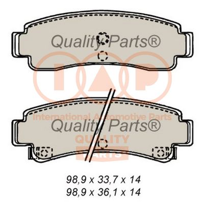 70413178 IAP QUALITY PARTS Комплект тормозных колодок, дисковый тормоз