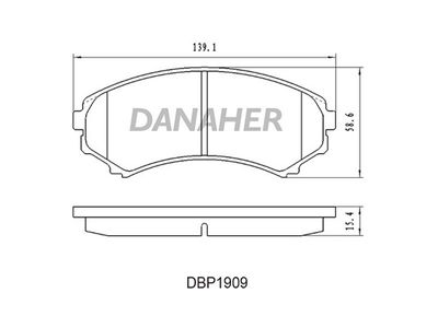 DBP1909 DANAHER Комплект тормозных колодок, дисковый тормоз