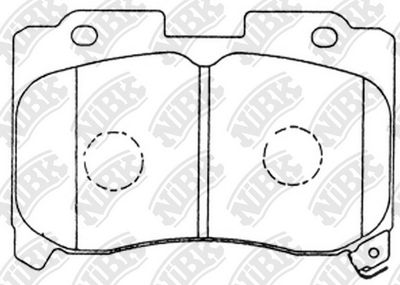 PN1360 NiBK Комплект тормозных колодок, дисковый тормоз
