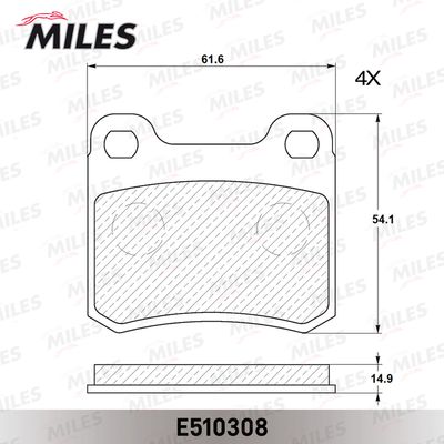 E510308 MILES Комплект тормозных колодок, дисковый тормоз