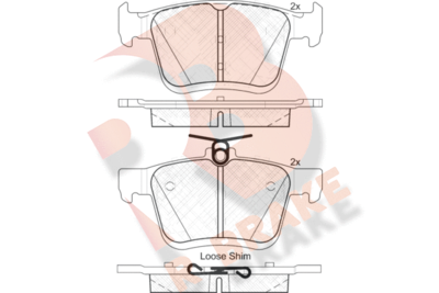 RB2099 R BRAKE Комплект тормозных колодок, дисковый тормоз