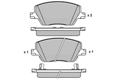 121643 E.T.F. Комплект тормозных колодок, дисковый тормоз