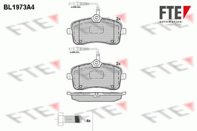 9010559 FTE Комплект тормозных колодок, дисковый тормоз