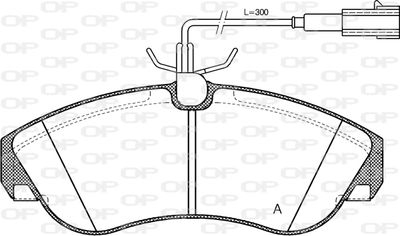 BPA048711 OPEN PARTS Комплект тормозных колодок, дисковый тормоз