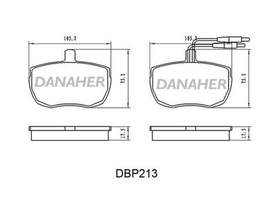 DBP213 DANAHER Комплект тормозных колодок, дисковый тормоз