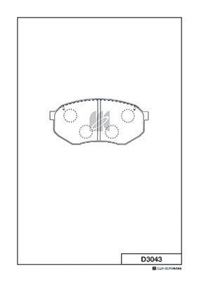 D3043 MK Kashiyama Комплект тормозных колодок, дисковый тормоз