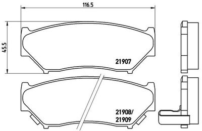 P79008 BREMBO Комплект тормозных колодок, дисковый тормоз