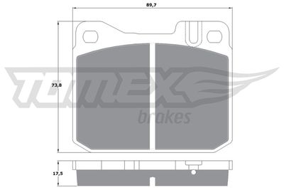 TX10222 TOMEX Brakes Комплект тормозных колодок, дисковый тормоз