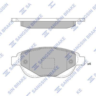 SP1826 Hi-Q Комплект тормозных колодок, дисковый тормоз