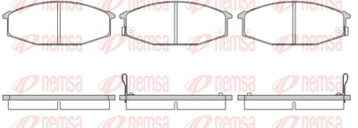 011502 REMSA Комплект тормозных колодок, дисковый тормоз