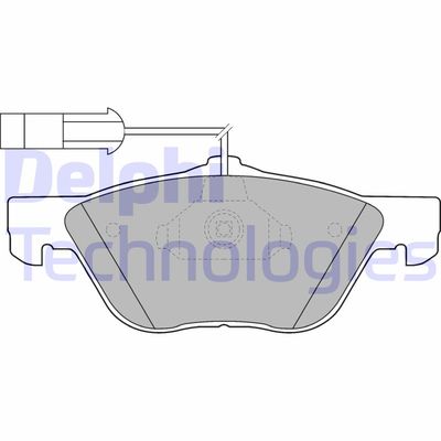 LP1537 DELPHI Комплект тормозных колодок, дисковый тормоз