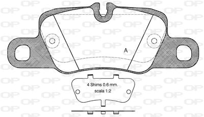 BPA140100 OPEN PARTS Комплект тормозных колодок, дисковый тормоз