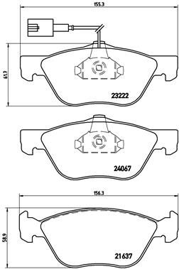 P23112 BREMBO Комплект тормозных колодок, дисковый тормоз