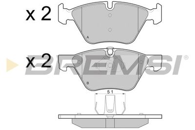 BP3488 BREMSI Комплект тормозных колодок, дисковый тормоз