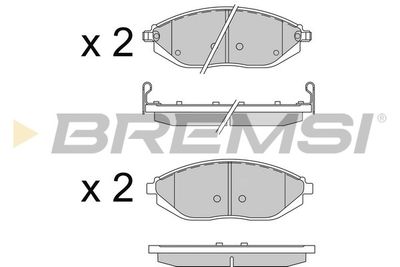 BP3513 BREMSI Комплект тормозных колодок, дисковый тормоз