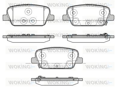 P1978302 WOKING Комплект тормозных колодок, дисковый тормоз